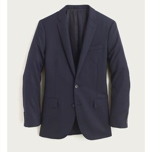 J.Crew Mens 38S Ludlow Slim Suit Jacket Navy Loro Piana Italian Wool Blazer